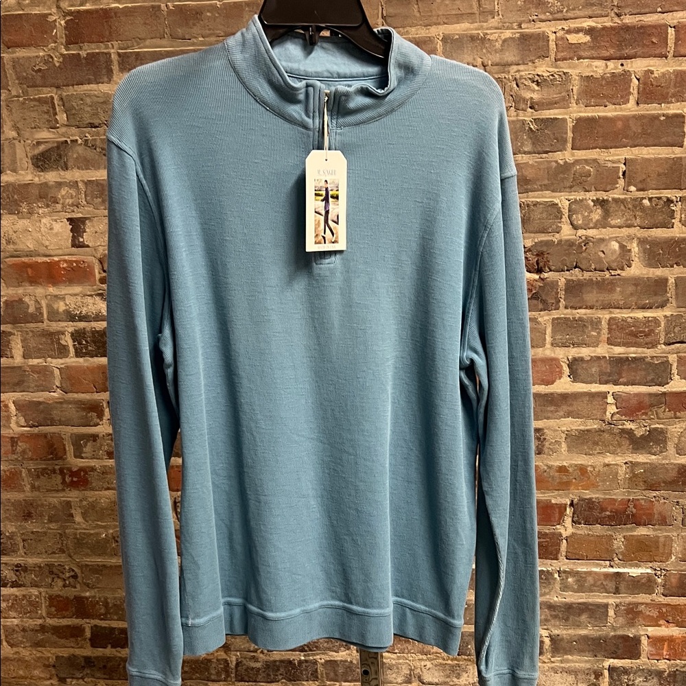 Men's Light Blue Zip-Up Sweater